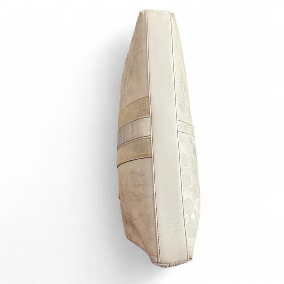 Coach Signature Limited Edition Metallic Silver Slim Tote - Picture 5 of 8